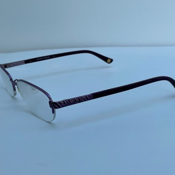Anne Klein Women Eyeglasses Plum Tone Metal Frame AK5040 Glasses Frame 52[]17 - Picture 4 of 12